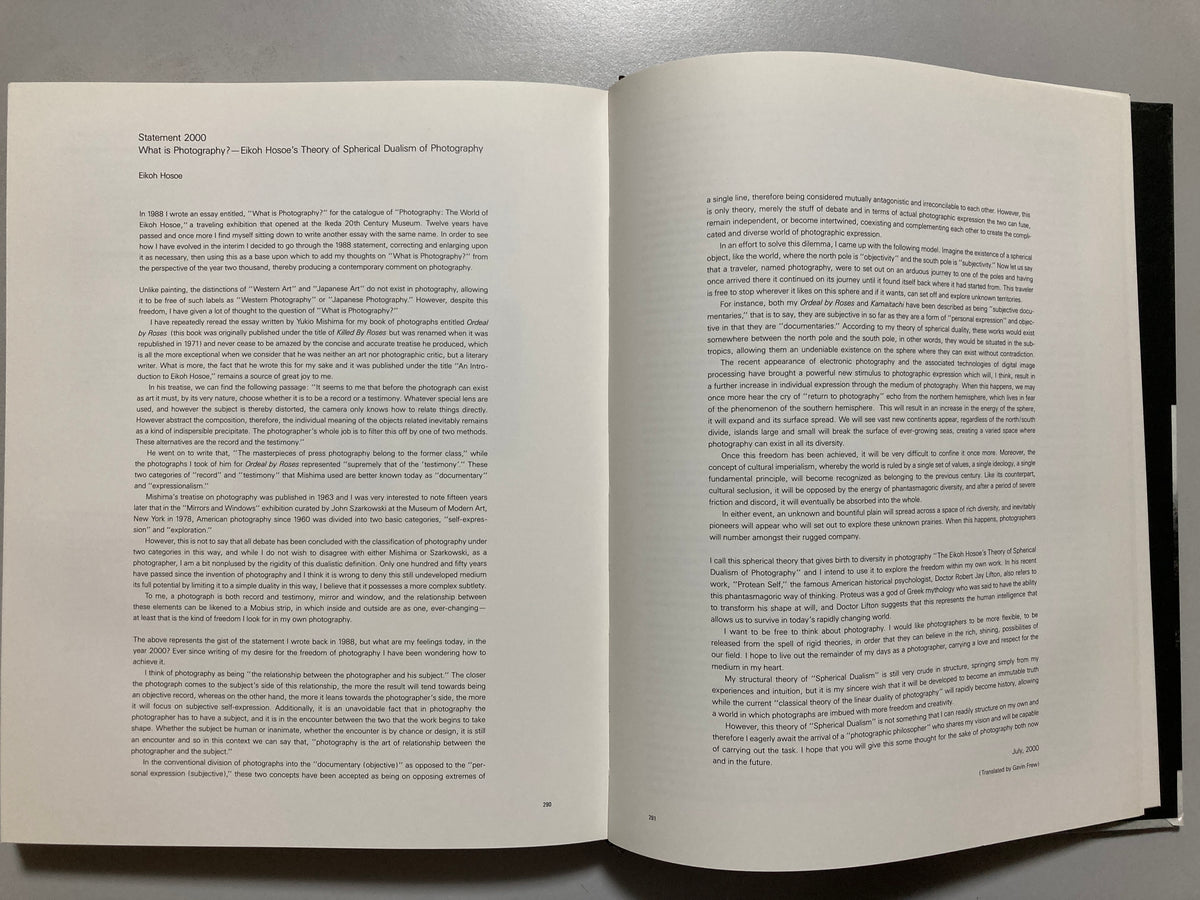 Eikoh Hosoe: Photographs 1950-2000 — SIGNED Presentation Inscription to Tokyo Polytechnic University Library, 2000 1st Ed