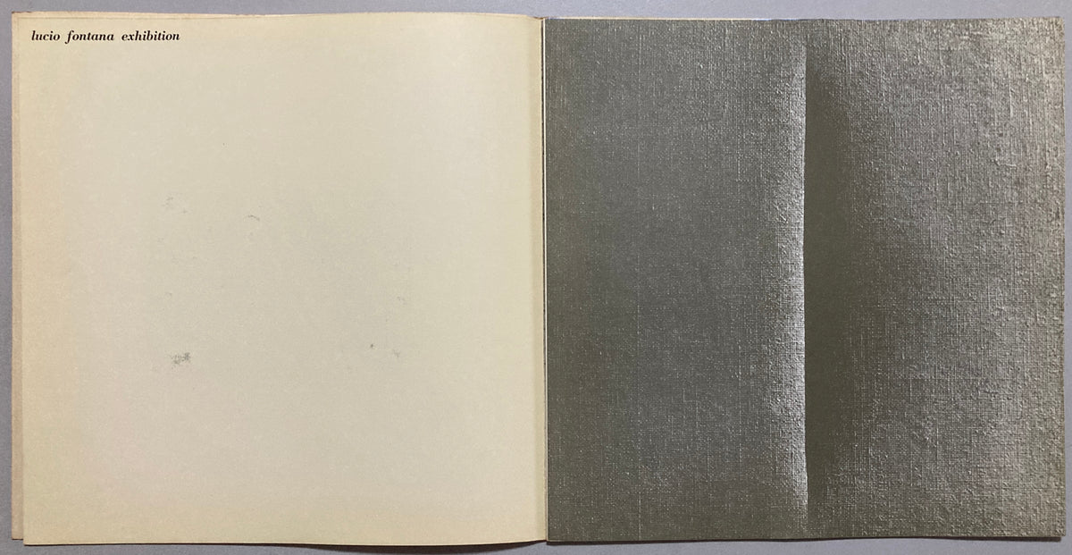Lucio Fontana 1962 Tokyo Gallery Exhibition Catalogue Concetto Spaziale