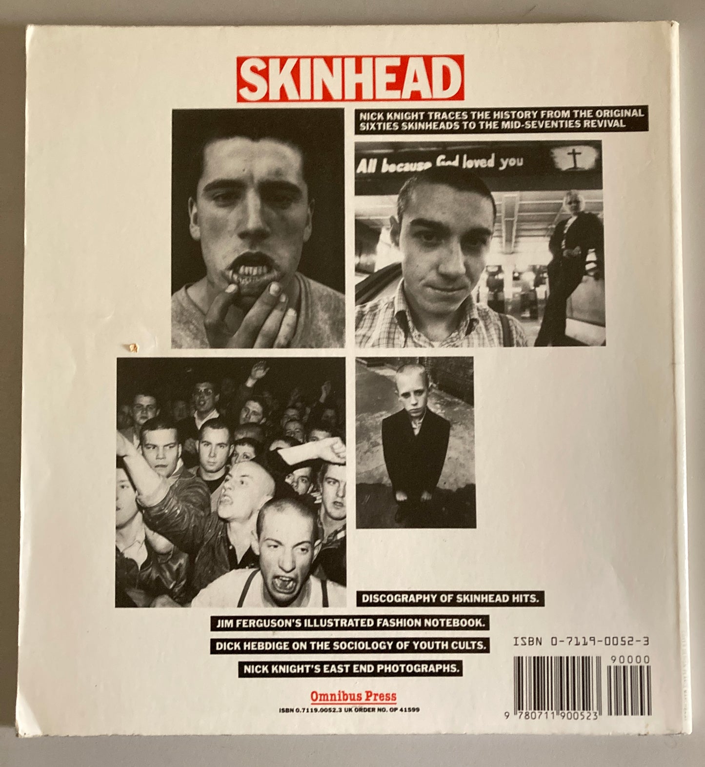 Nick Knight — Skinhead 1982 First Edition Omnibus Press Subculture Photography