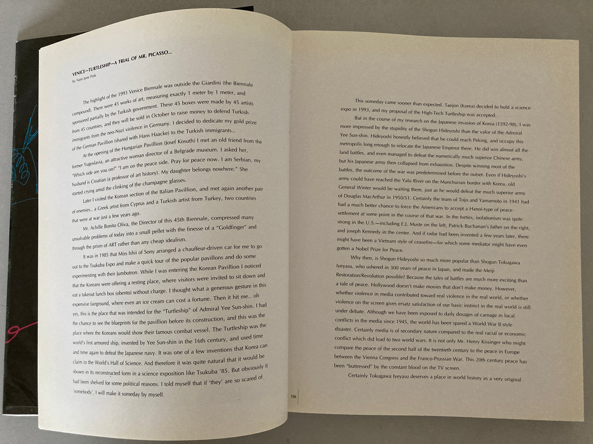 SIGNED Nam June Paik "Feed Back & Feed FORTH" 1993 1st Ed — Watari Museum Tokyo