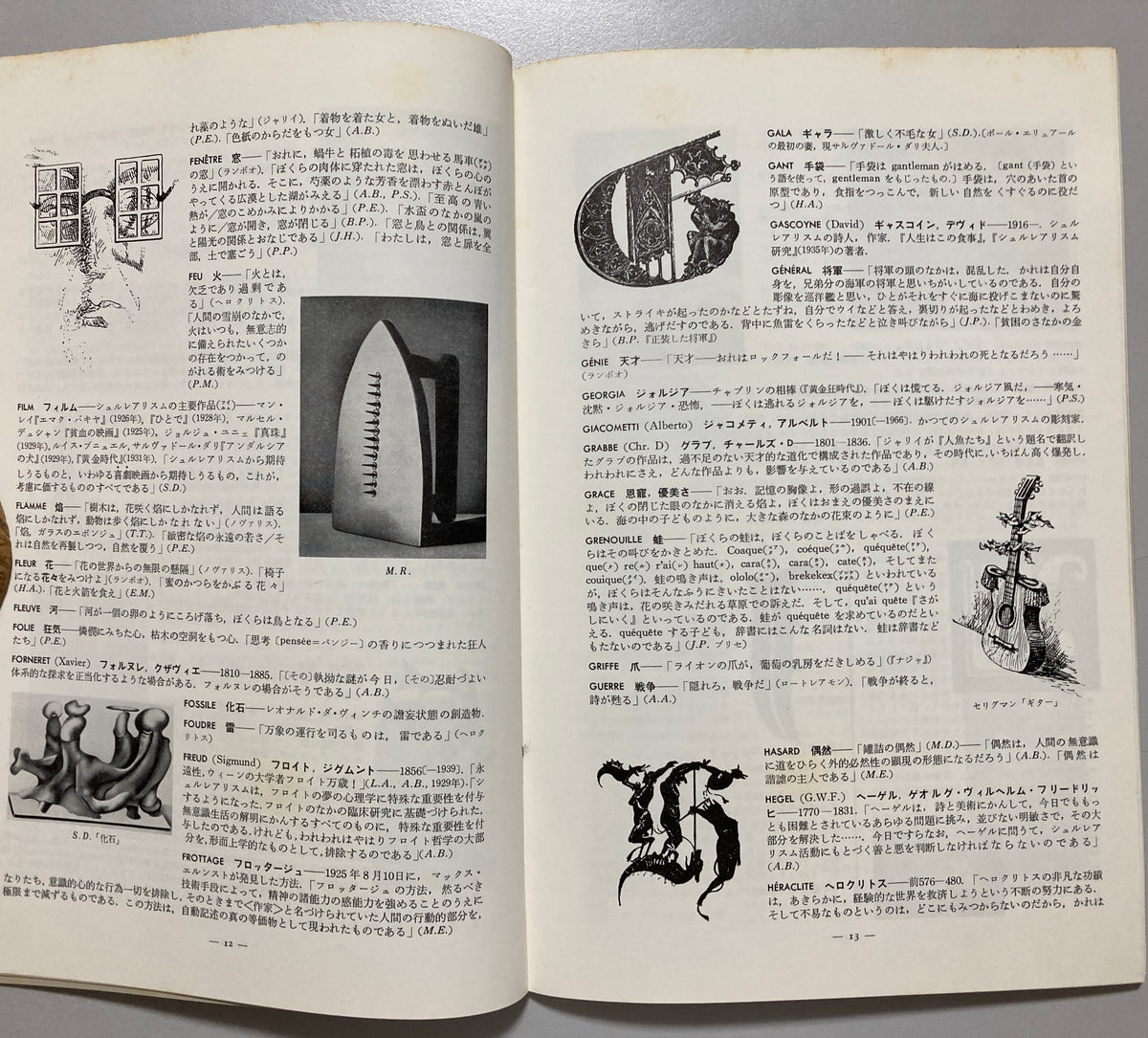 André Breton  Paul Éluard Abridged Dictionary of Surrealism 1971 Japanese First ed